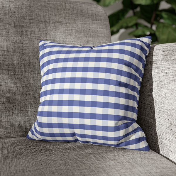 Blue Gingham Cushion Cover