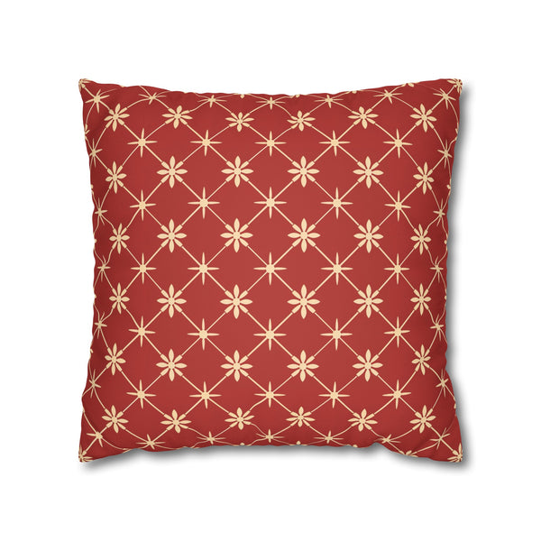 Red &amp; White Abstract Cushion Cover