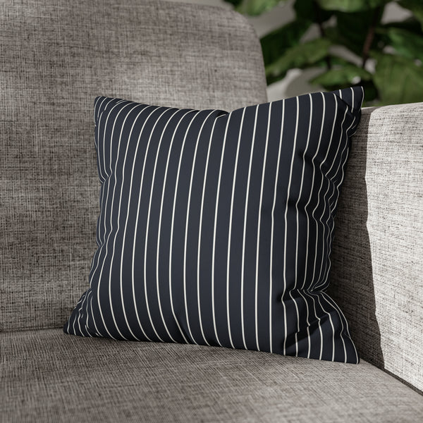 Blue Striped Nautical Cushion Cover