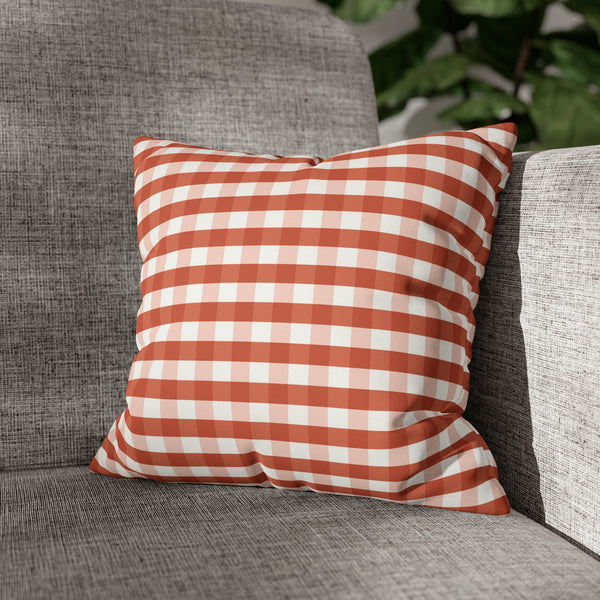 Red Gingham Cushion Cover