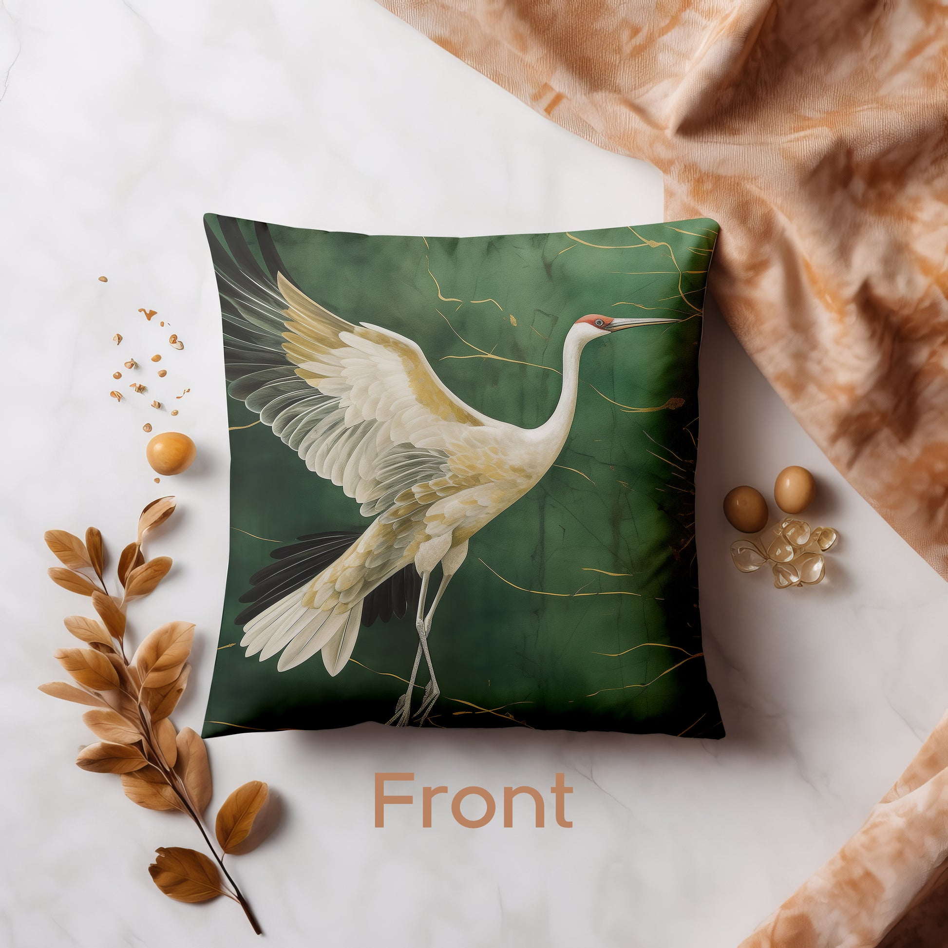 Japanese Cranes Cushion Cover