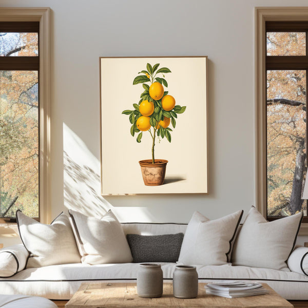 Poster Print Orange Tree in a Pot (Unframed)