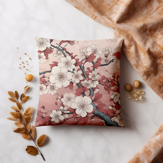 Japanese Sakura Festival Cushion Cover