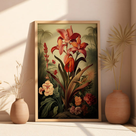 Print Set of 3 Tropical Jungle Botanical Wall Art (Unframed)