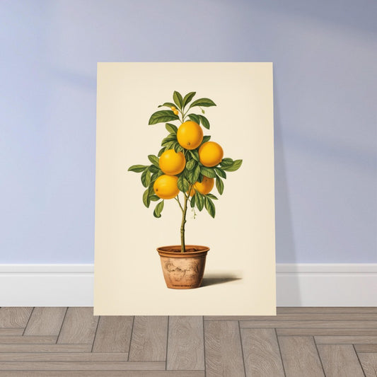 Poster Print Orange Tree in a Pot (Unframed)